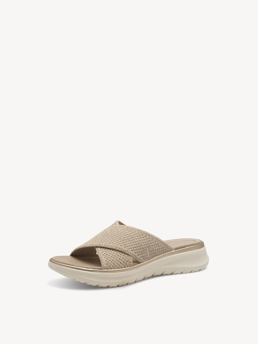 Slipper - goud, BEIGE/GOLD, hi-res