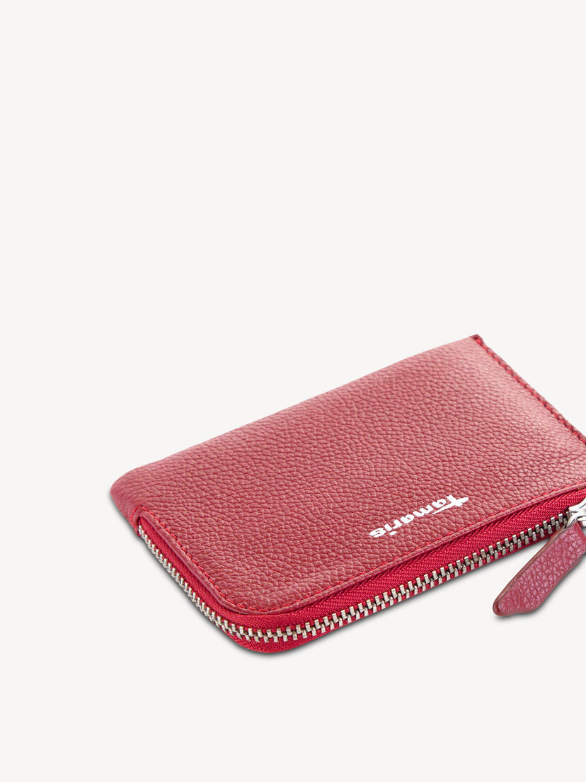 Leren Kreditkartenetui - rood, red, hi-res