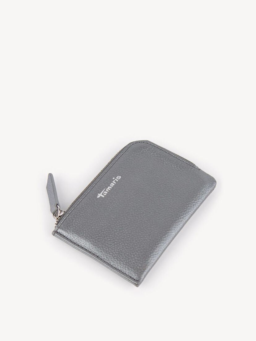 Leren Kreditkartenetui - zilver, darksilver, hi-res