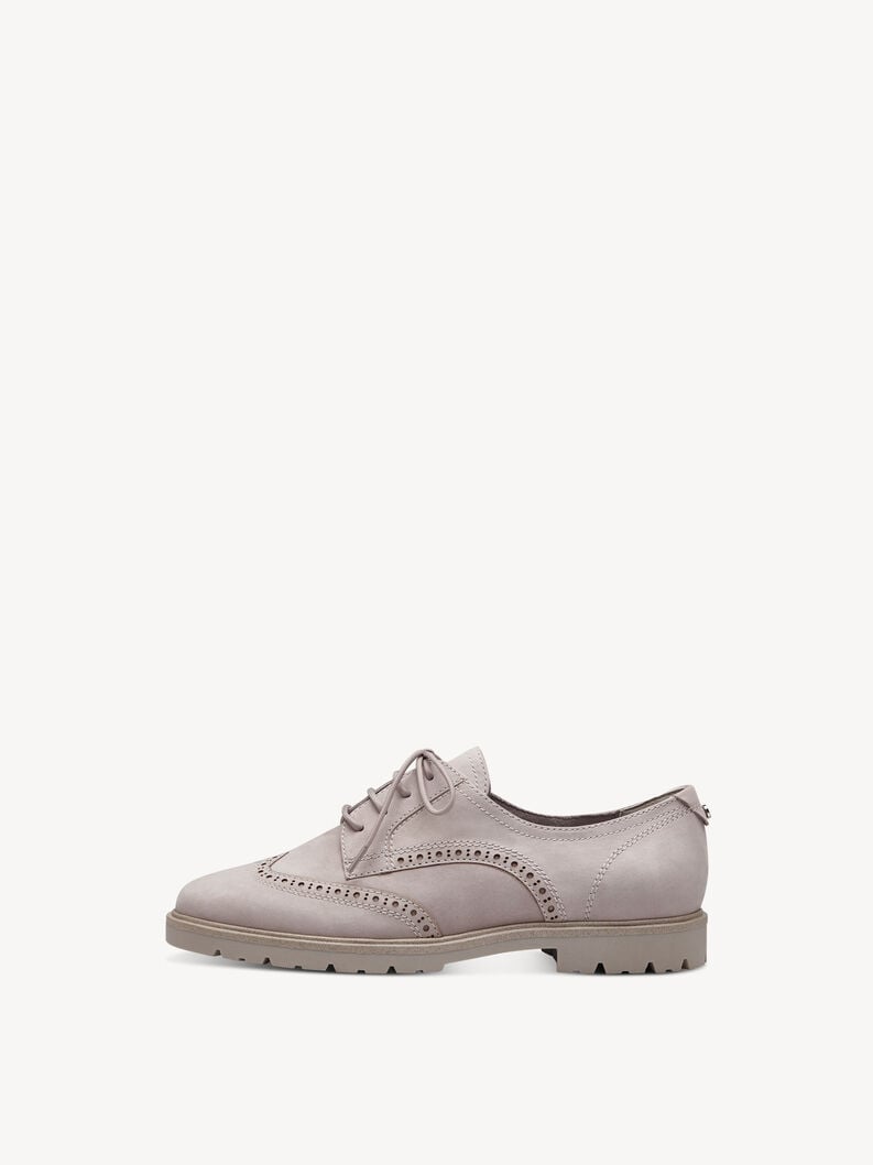 Leather Low shoes - grey, LIGHT GREY, hi-res