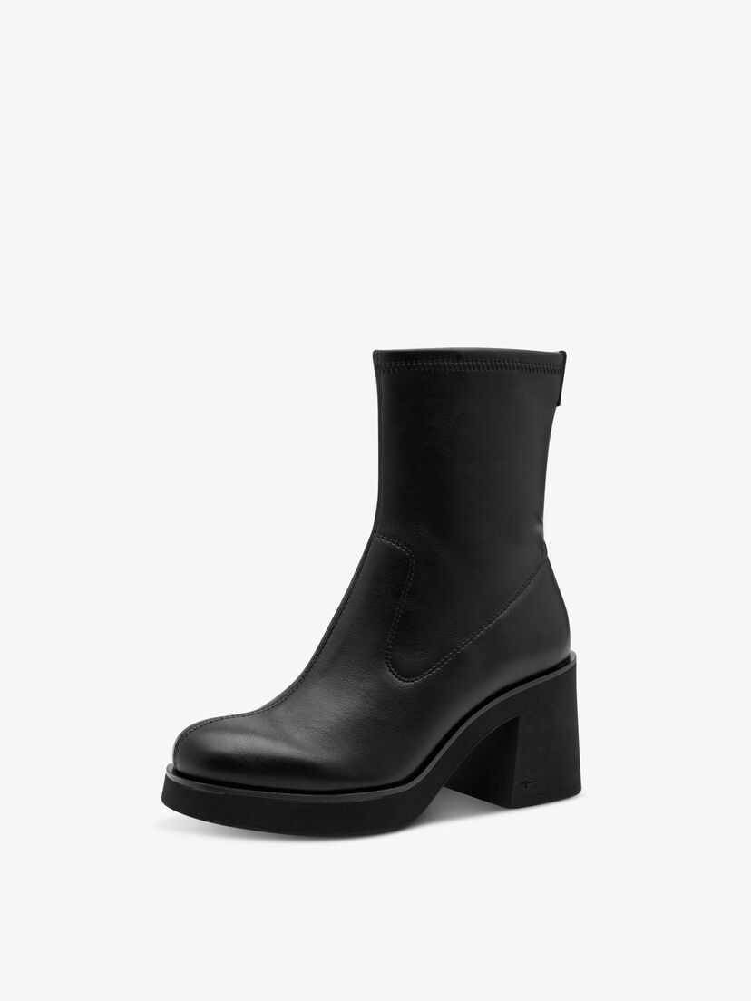 Enkellaarsje - zwart, BLACK, hi-res