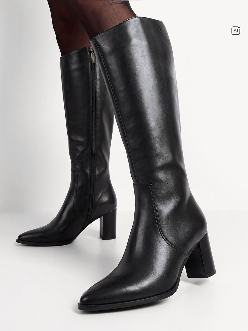 Kozaki - czarny, BLACK LEATHER, hi-res