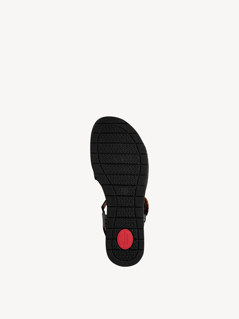 Leather Heeled sandal - black, BLACK, hi-res