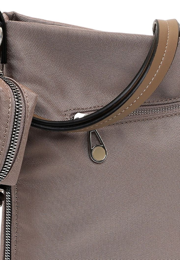 Satchel, taupe, hi-res
