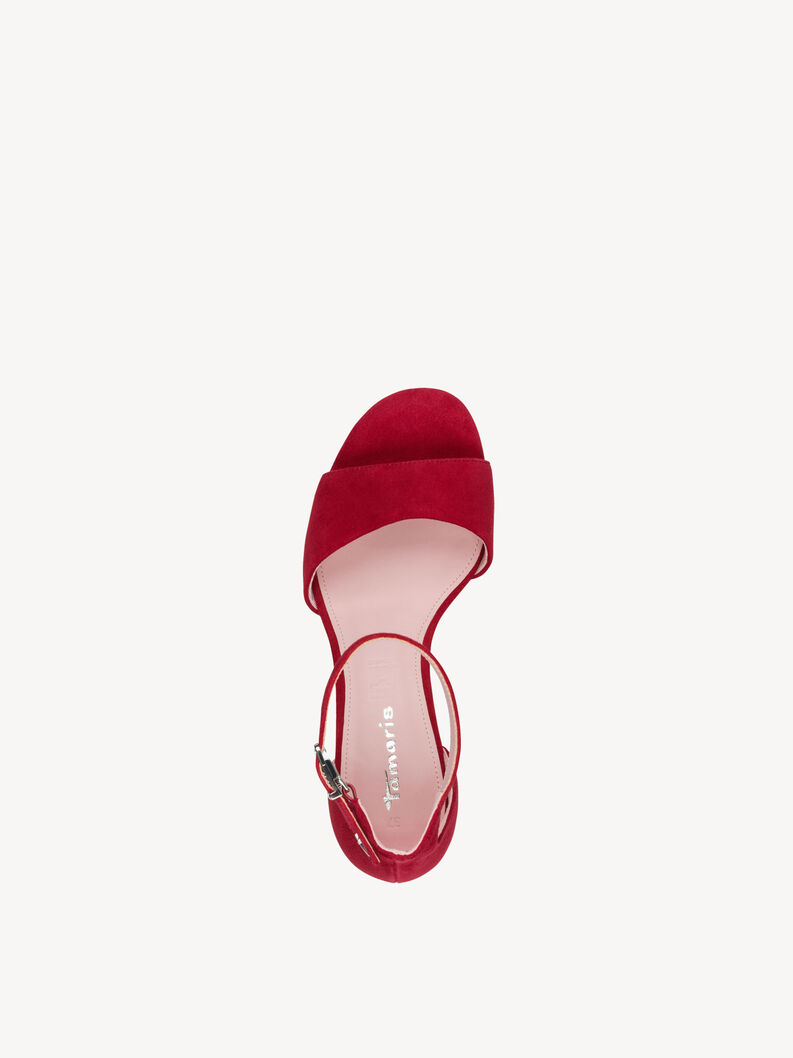 Ledersandalette - rot, RED, hi-res