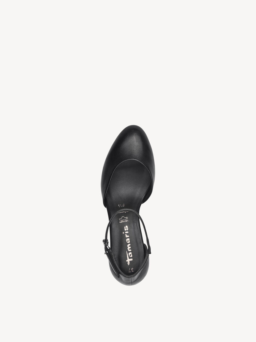 Leren Pumps - zwart, BLACK LEATHER, hi-res