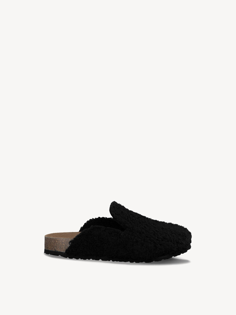 Pantoffel - zwart, BLACK, hi-res
