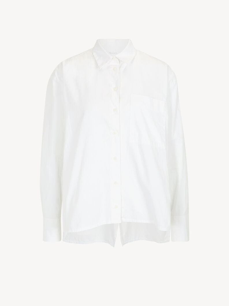 Košilová halenka - bílá, Bright White, hi-res