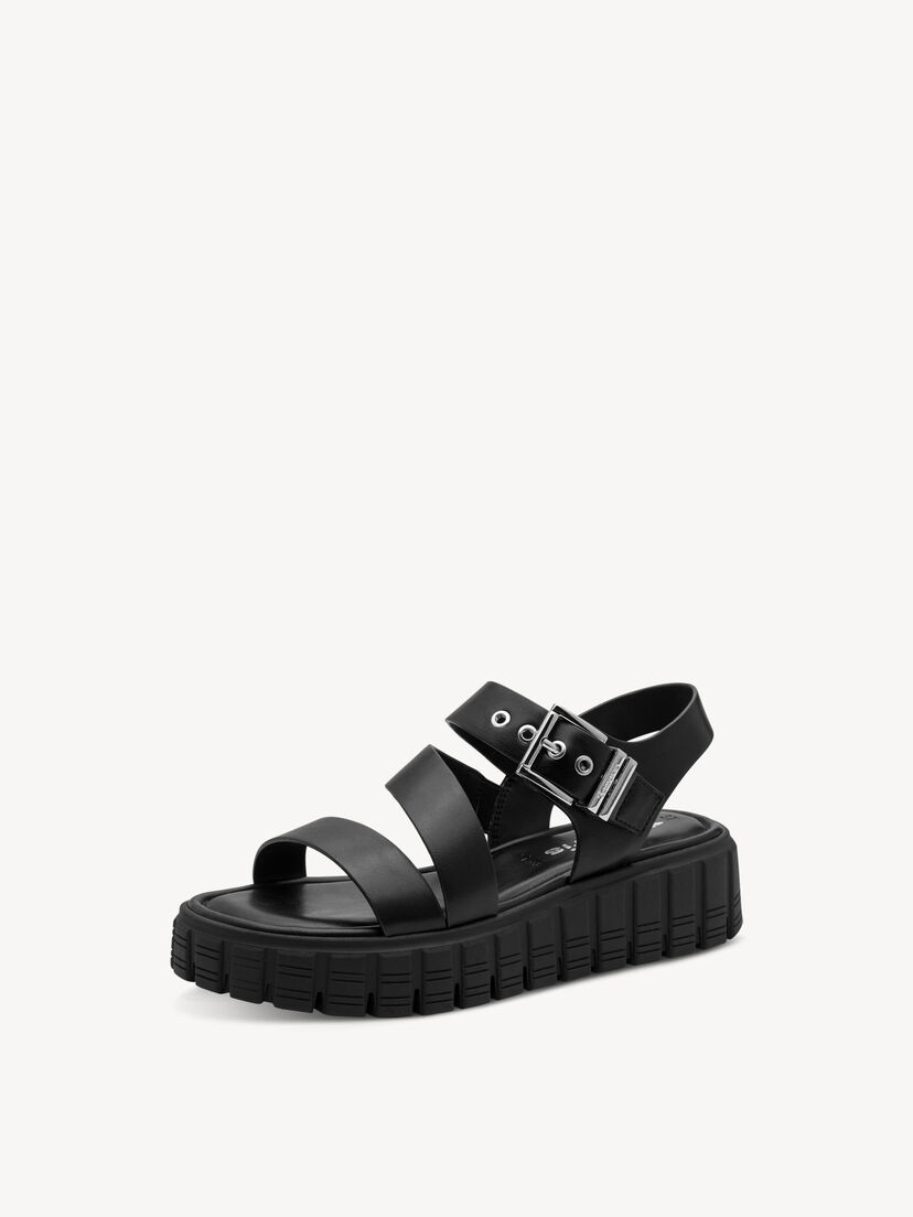 Sandaaltje - zwart, BLACK, hi-res