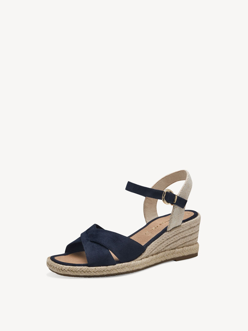 Heeled sandal - blue, NAVY, hi-res