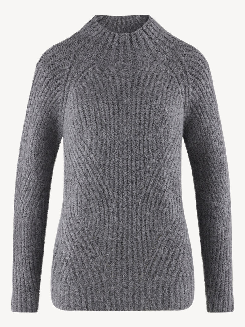 Pletený svetr - šedá, Quiet Shade, hi-res