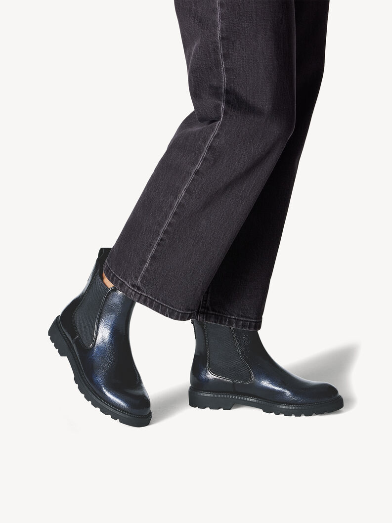 Chelsea boot - blue, NAVY PATENT, hi-res