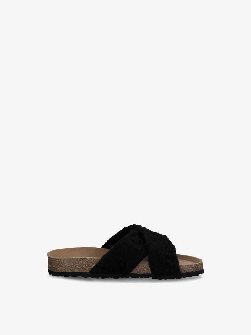 Pantoffel - zwart, BLACK, hi-res