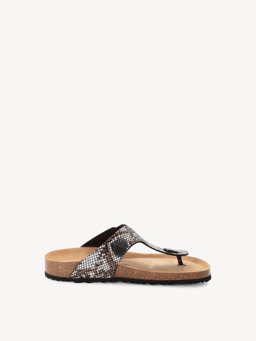 Slipper - zwart, BLACK/SNAKE, hi-res