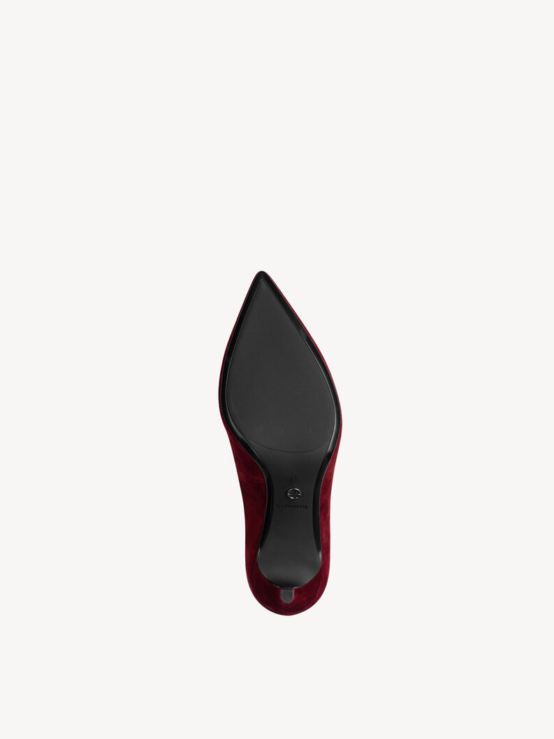 Escarpin en cuir - rouge, MERLOT, hi-res