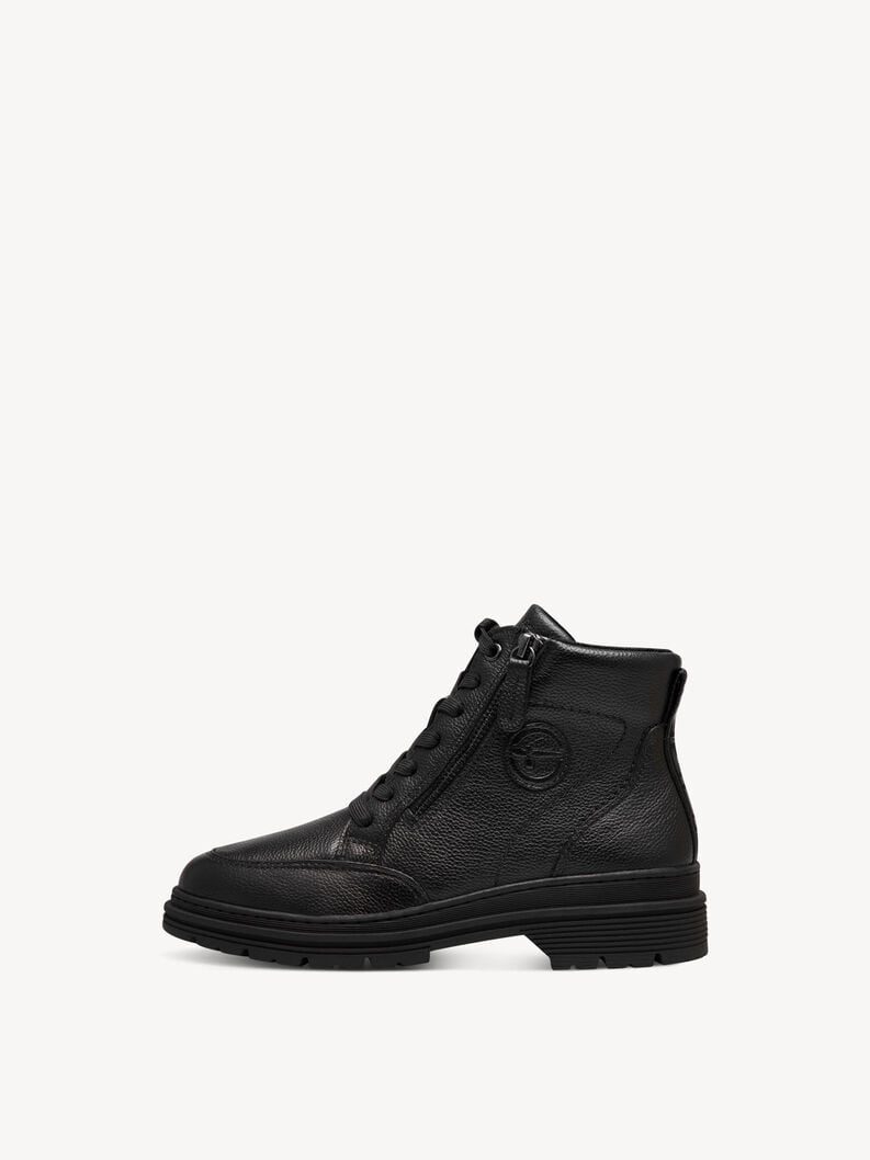 Leather Bootie - black, BLACK, hi-res