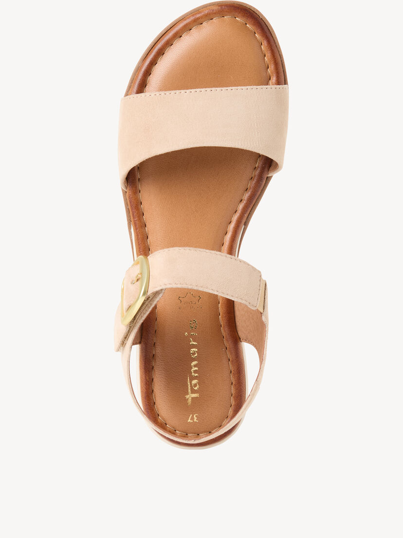 Leren Sandaal - beige, SAND, hi-res