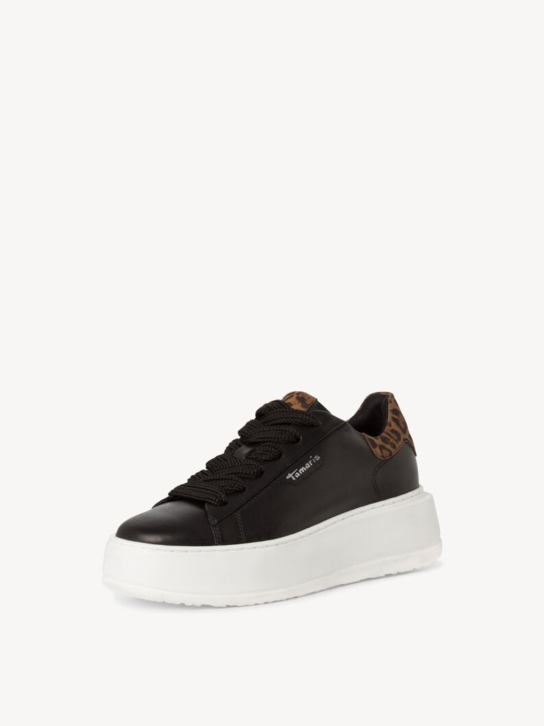 Sneaker - black, BLACK/LEOPARD, hi-res