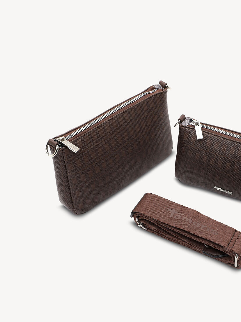 Twee bruine tassen met verstelbare Tamaris schouderband