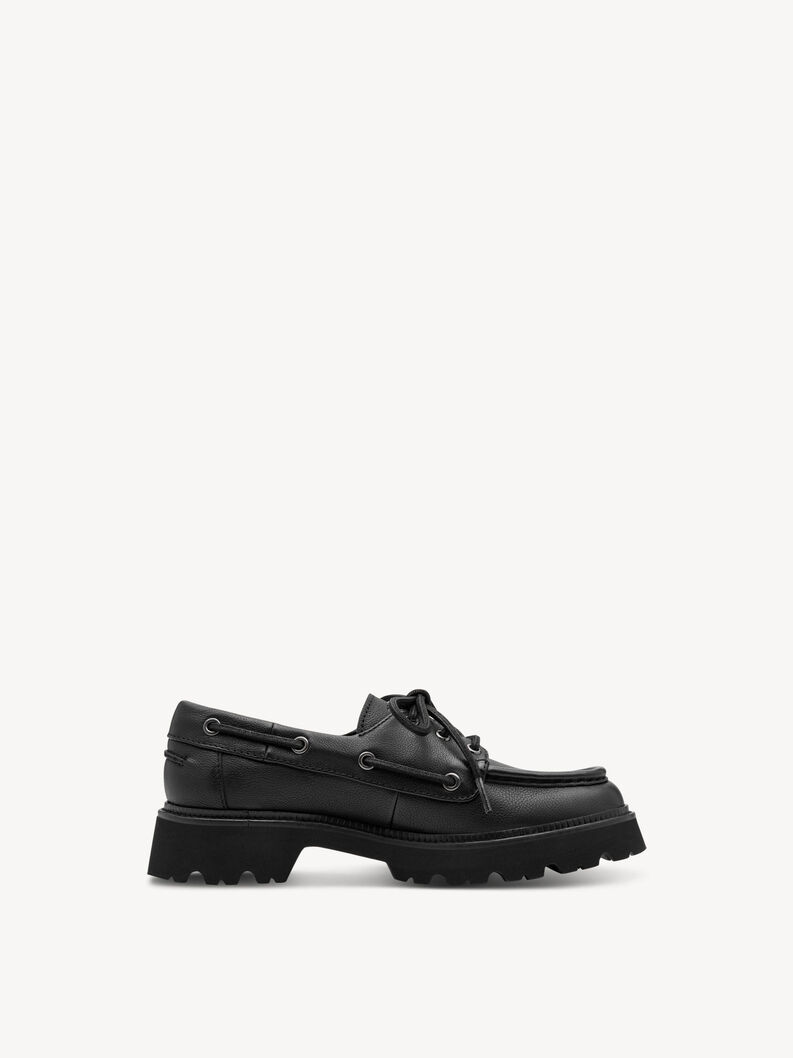 Lederhalbschuh - schwarz, BLACK LEATHER, hi-res