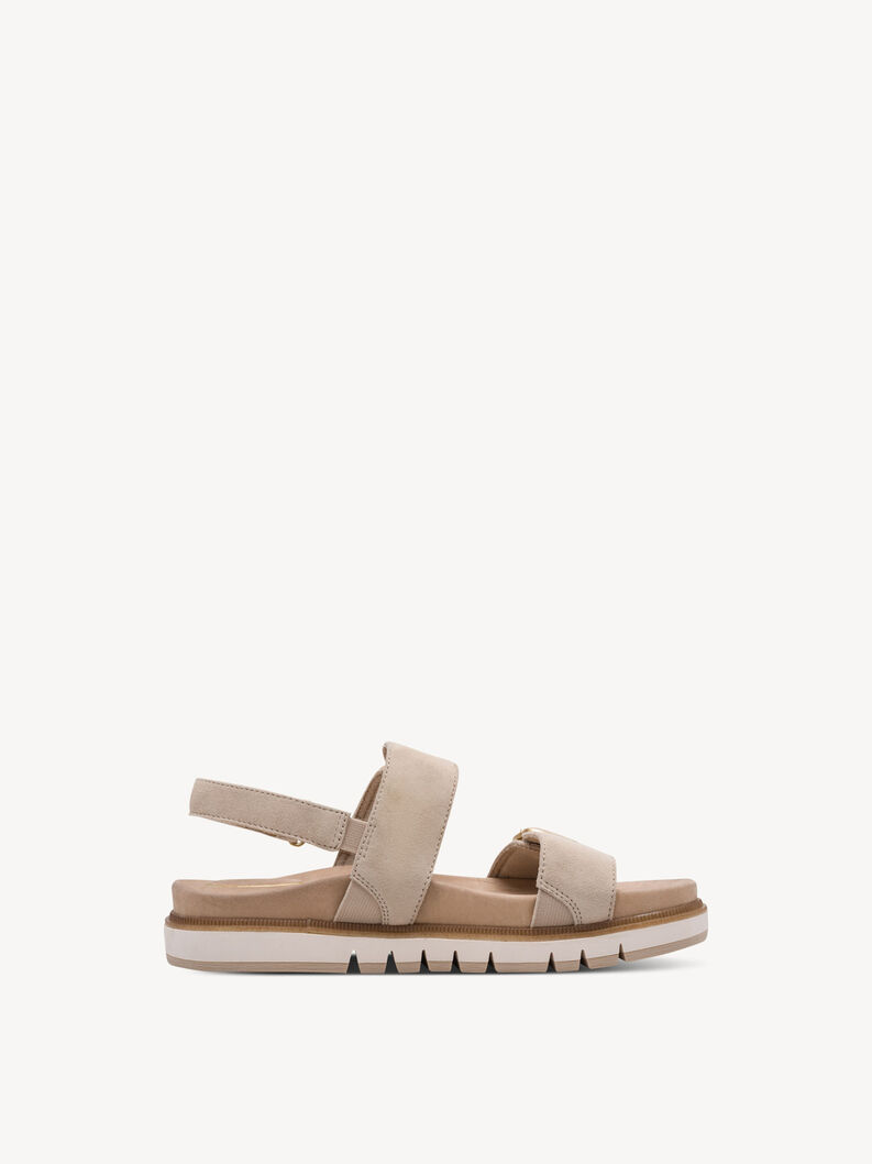 Leather Sandal - brown, BEIGE SUEDE, hi-res
