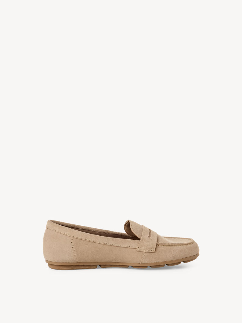 Lederslipper - beige, CREAM, hi-res