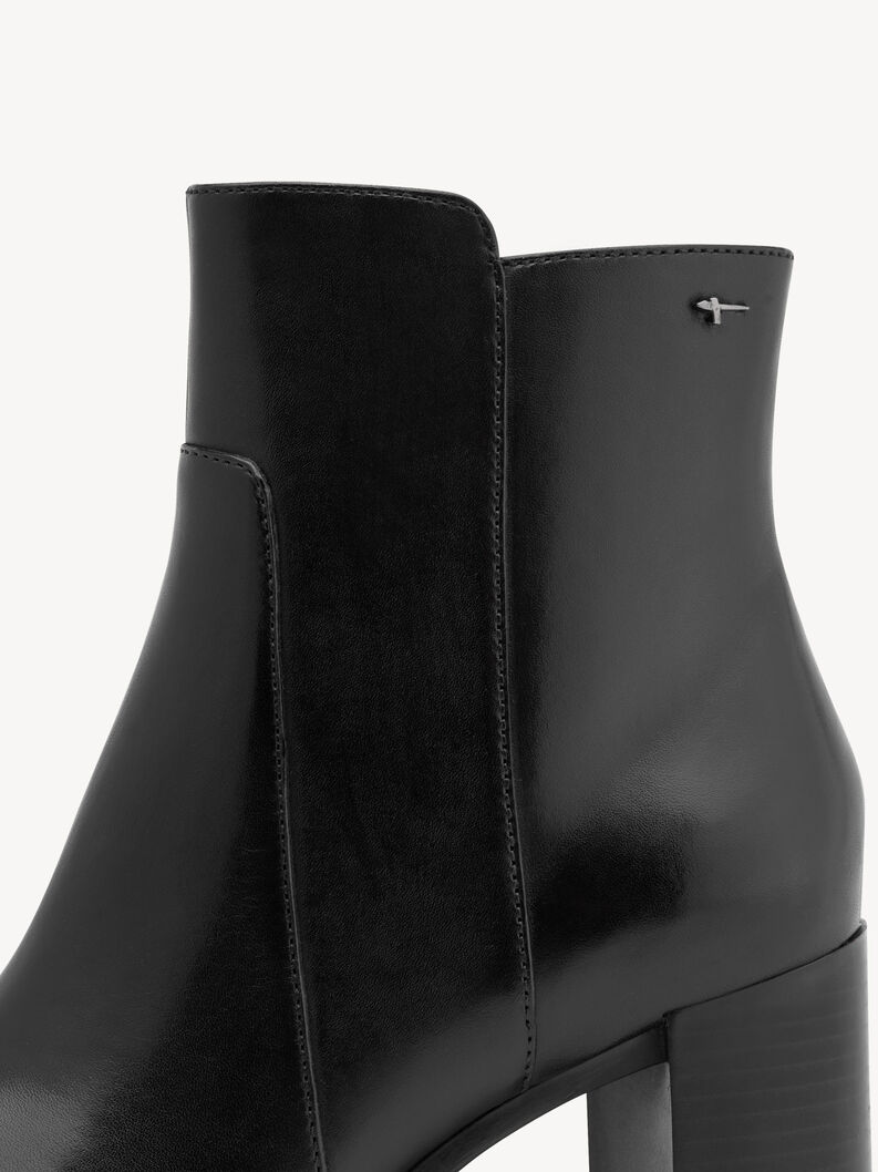 Bottine en cuir - noir, BLACK, hi-res