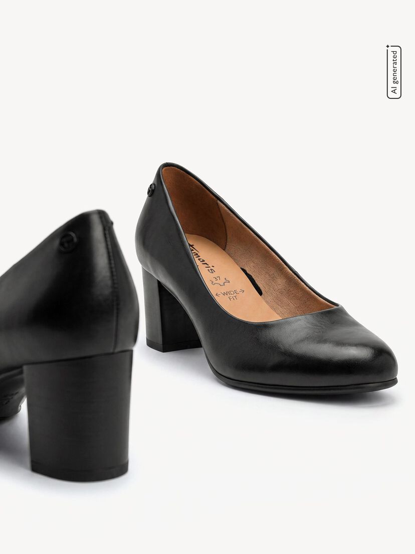 Leren Pumps, BLACK NAPPA, hi-res