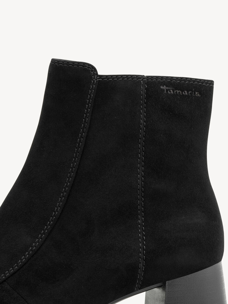 Lederstiefelette - schwarz, BLACK, hi-res