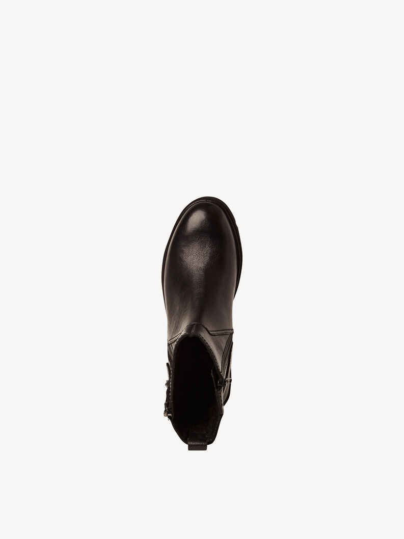 Bottine en cuir - noir, BLACK, hi-res