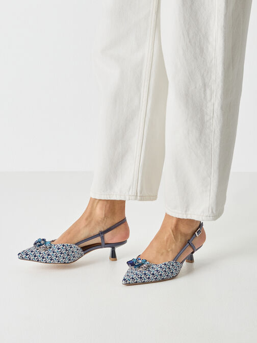 Slingpumps, BLUE COMB, hi-res