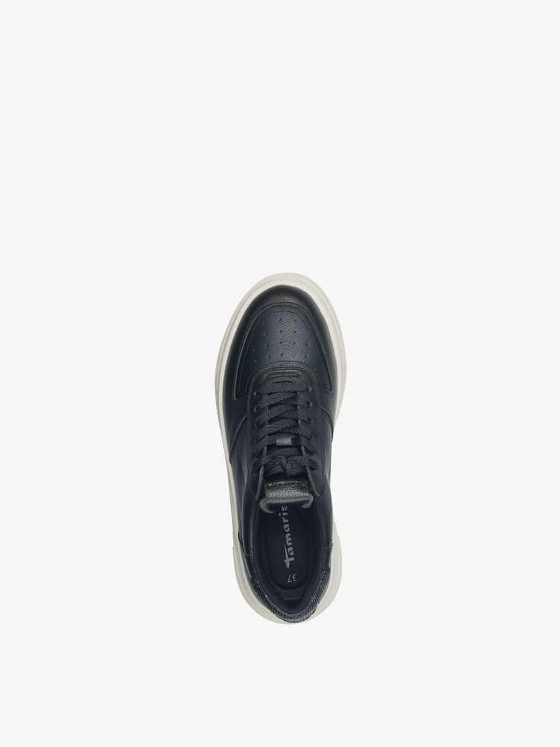 Ledersneaker - schwarz, BLACK, hi-res