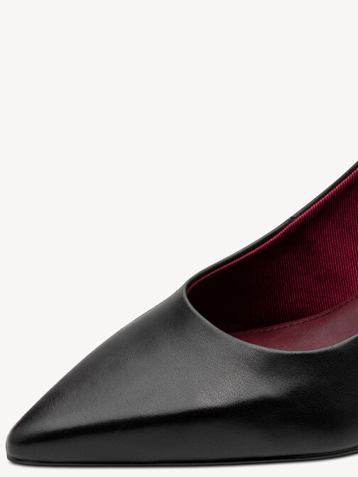 sling pumps, BLACK LEATHER, hi-res
