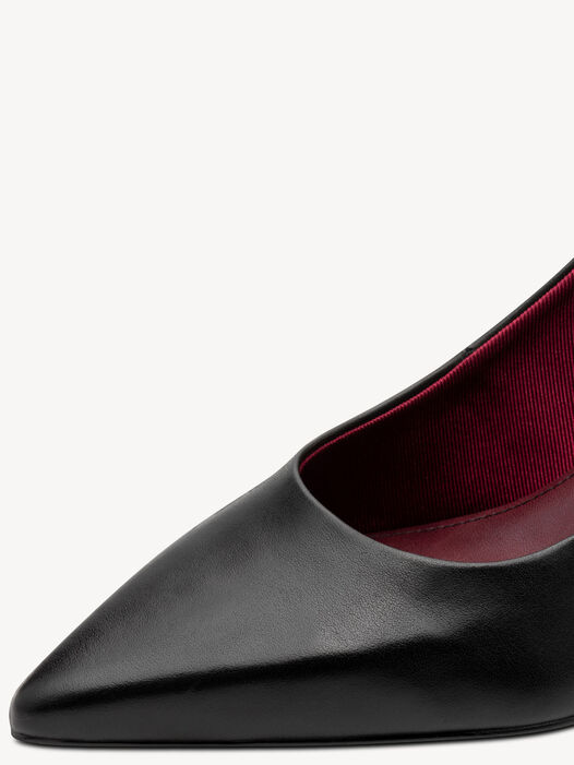 Slingpumps, BLACK LEATHER, hi-res