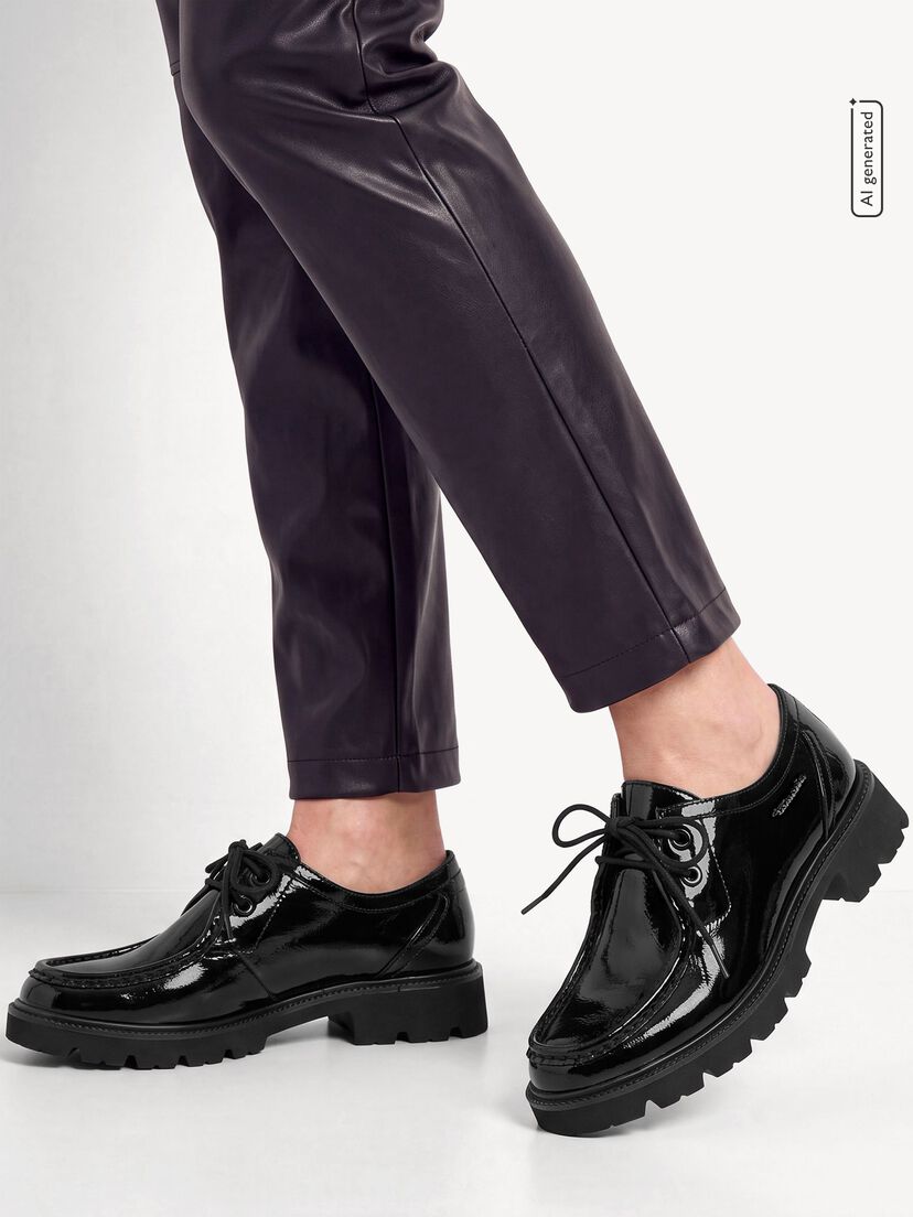 Lage schoen, BLACK PATENT, hi-res