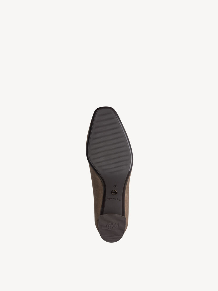 Leren Pumps - bruin, TAUPE SUEDE, hi-res