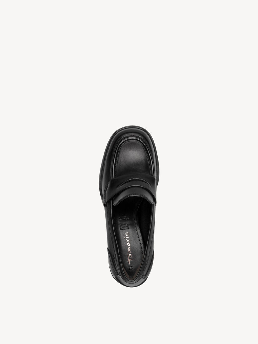 Leren Trotteur - zwart, BLACK, hi-res