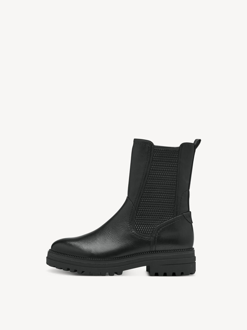 Leder Chelsea Boot - schwarz, BLACK, hi-res