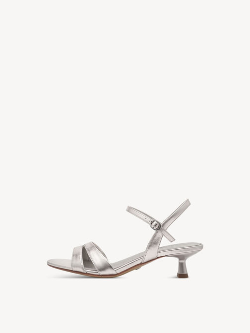 Heeled sandal, PLATINUM, hi-res