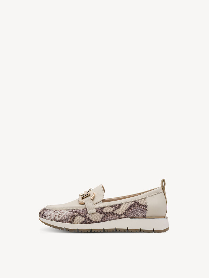 Leren Sneaker - beige, BEIGE SNAKE, hi-res
