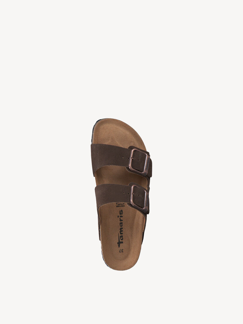 Leren Slipper - bruin, MOCCA, hi-res