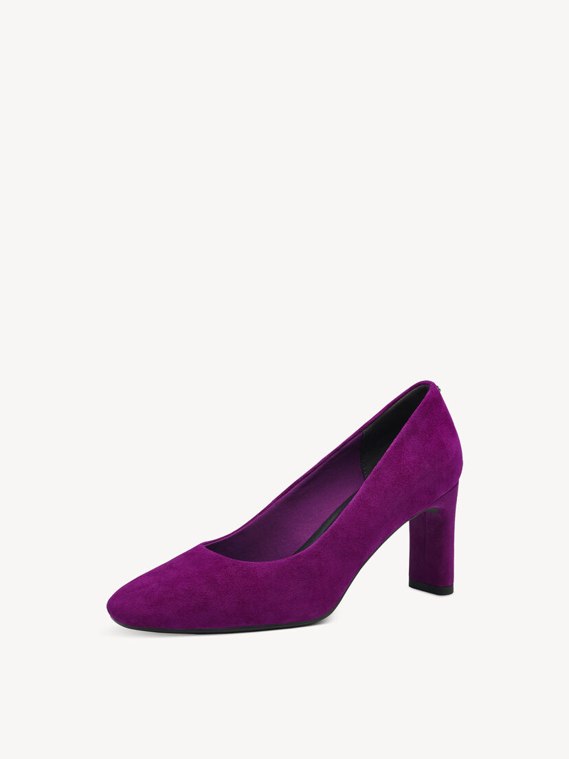 Leren Pumps - pink, DARK PINK, hi-res