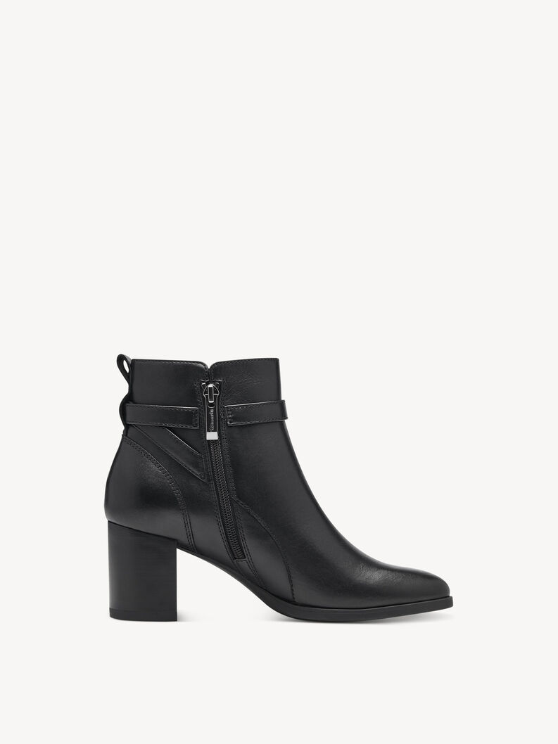 Bottine en cuir - noir, BLACK, hi-res