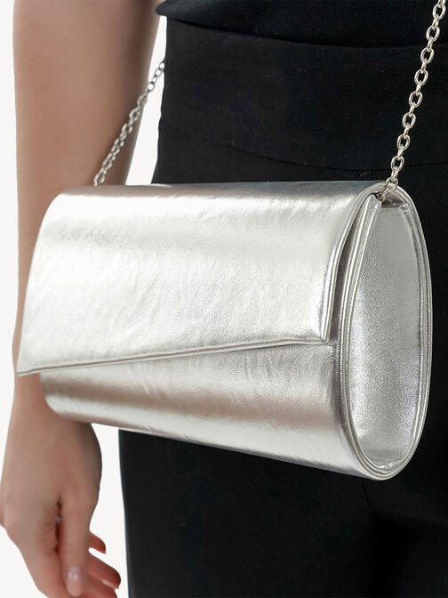 Clutch, silver, hi-res