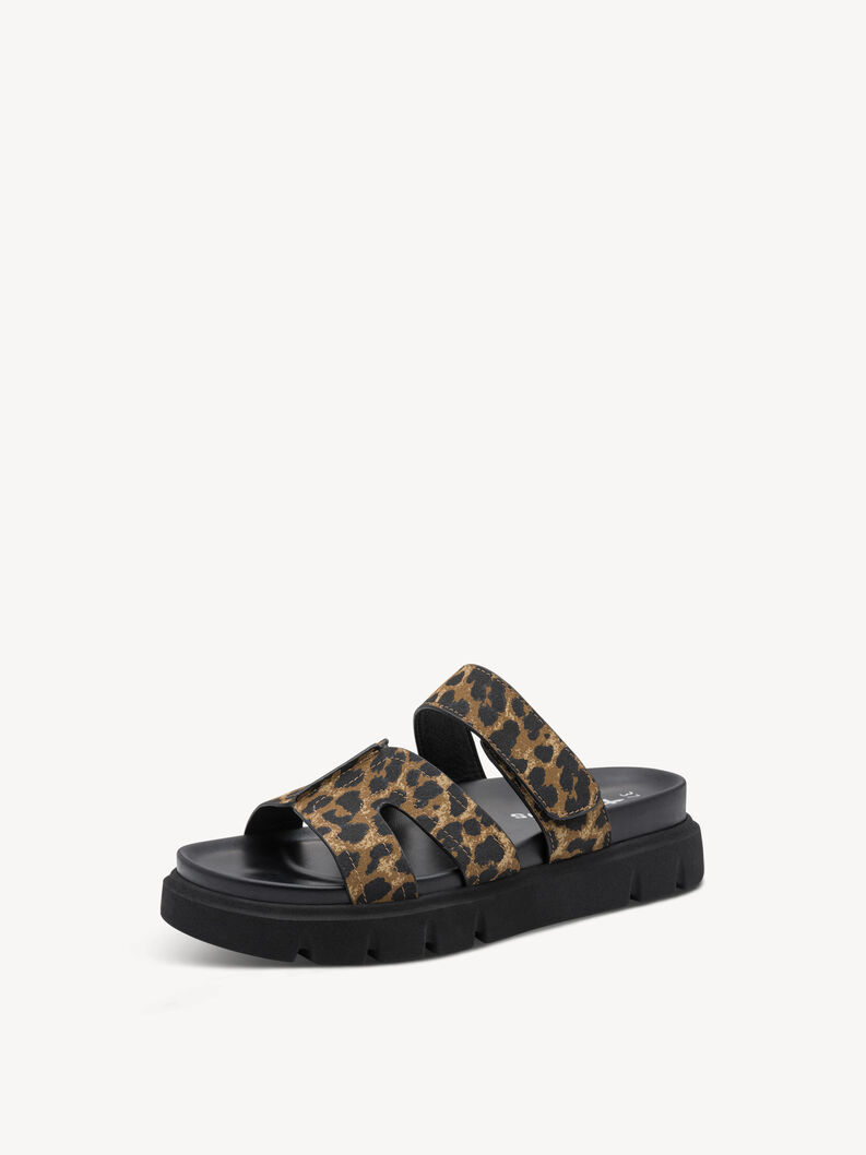 Pantolette - braun, LEOPARD, hi-res