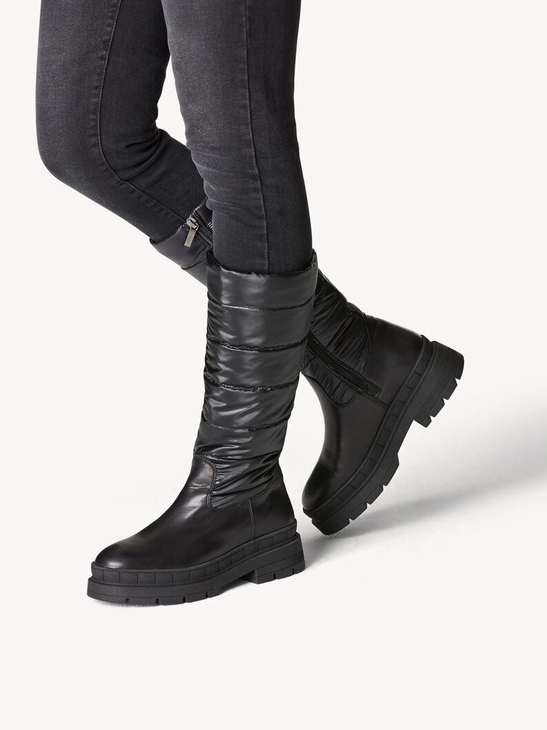 Boots - black warm lining, BLACK SHINY, hi-res