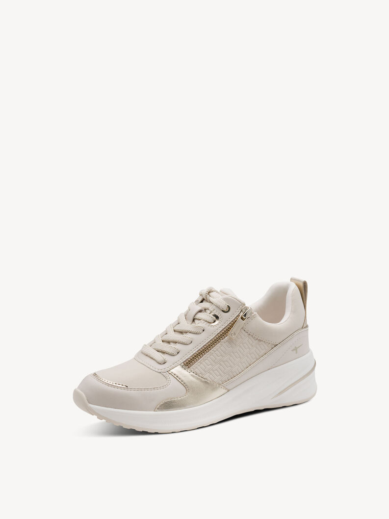 Sneaker - beige, IVORY/GOLD, hi-res