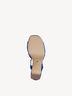 Leather Heeled sandal - blue, ROYAL BLUE, hi-res