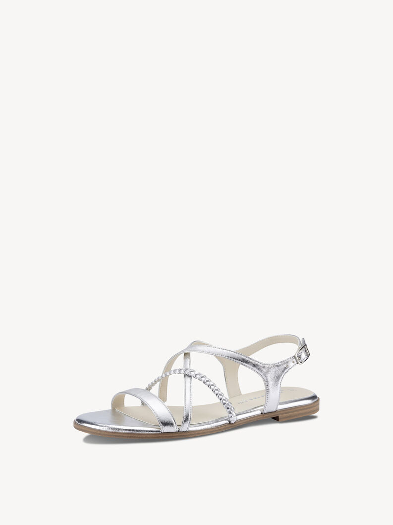 Sandal - metallic, SILVER, hi-res