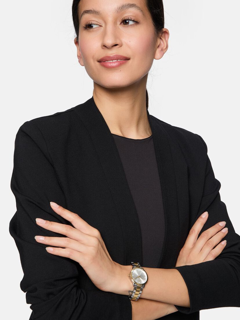 Horloge - metallic, bicolor silber-sunray, hi-res